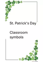 Vorschau - Bildkarten - St. Patrick's Day Classroom Symbols - Deckblatt