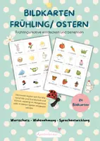 Vorschau - Fördermaterial/Inklusion - Bildkarten Frühling - Frühlings- und Ostermotive für Kita und Grundschule - Deckblatt