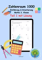 Vorschau - Arbeitsblätter - 🧮Zahlenraum1000 | ZR 1000 | Tausenderfeld | Einführung & Orientierung | Mathe 3. Klasse | Teil 1 mit Lösung - Deckblatt