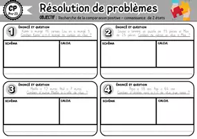 Aperçu - Feuilles d'exercices - Résolution de problèmes une année complète en CP - Page 3