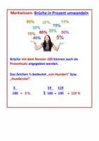 Vorschau - Arbeitsblätter - Brüche in Prozent umwandeln (Merkwissen mit Übung) - Seite 3