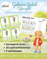 Voorbeeld - Lente - Geheim Getal - Cijferspel - Tafel van 9 en 10 - Voorblad
