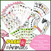 Vista previa - Hojas de trabajo - Pack de los Animales - Portada