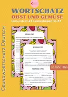 Vorschau - Unterrichtsreihen - Grundwortschatz Obst und Gemüse DaF A1/A2 - Deckblatt