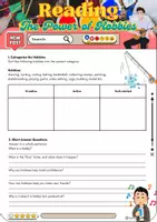 Vorschau - Arbeitsblätter - Reading Comprehension The Power of Hobbies - Grade 8 - Seite 1