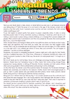 Vorschau - Arbeitsblätter - Reading Comprehension Internet Trends - Grade 8 - Deckblatt