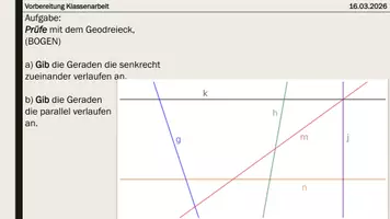 Vorschau - Arbeitsblätter - Vorbereitung Klassenarbeit- Geraden und Körper - Seite 1