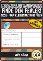 Vorschau - Arbeitsblätter - Finde den Fehler! Groß- und Kleinschreibung (10 ABs, Systematischer Rechtschreibunterricht) - Deckblatt