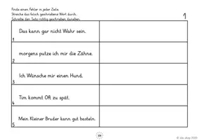 Vorschau - Arbeitsblätter - Finde den Fehler! Groß- und Kleinschreibung (10 ABs, Systematischer Rechtschreibunterricht) - Seite 1