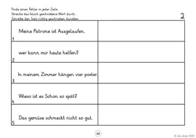 Vorschau - Arbeitsblätter - Finde den Fehler! Groß- und Kleinschreibung (10 ABs, Systematischer Rechtschreibunterricht) - Seite 2