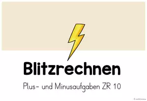 Vorschau - Präsentationen/Tafelbilder - Blitzrechnen (Digitale Tafel) - Addition & Subtraktion ZR 10 (Mathe Klasse 1) - Seite 3