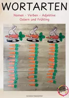 Vorschau - Anderer Materialtyp - Wortarten - Nomen, Verben, Adjektive - Ostern, Frühling - Deckblatt