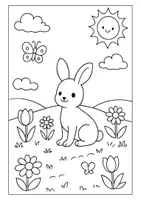 Vorschau - Mal- und Bastelvorlagen - Ausmalbilder Frühling - 10 Bilder Kostenlos | Kunst Grundschule - Seite 1