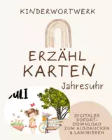 Vorschau - Fördermaterial/Inklusion - Erzählkarten Kamishibai die Jahresuhr für Sprachförderung - Deckblatt