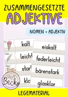 Vorschau - Präsentationen/Tafelbilder - Zusammengesetzte Adjektive (Legematerial) - Deckblatt
