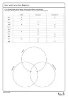 Vorschau - Arbeitsblätter - Einführung Venn-Diagramme (Mengenlehre) - Seite 1