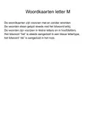 Voorbeeld - Mooie woordkaarten van de letter M - Pagina 1