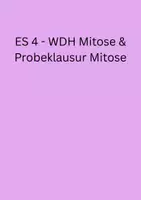 Vorschau - Stundenentwürfe - ES 4 - Mitose WDH & Probeklausur Mitose Genetik - Seite 1