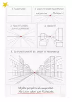 Vorschau - Stundenentwürfe - Zentralperspektive zeichnen lernen – Stadt mit Fluchtpunkt | Arbeitsblätter Kunst (3.–6. Klasse) - Seite 3