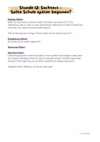 Vorschau - Arbeitsblätter - Sollte Schule später beginnen? (Sachtext, Argumentieren) - Seite 1