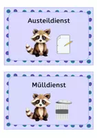 Vorschau - Poster - Klassendienste Waschbär Dienste Waschbärklasse - Seite 1