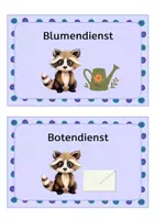 Vorschau - Poster - Klassendienste Waschbär Dienste Waschbärklasse - Deckblatt