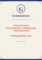 Vorschau - Unterrichtsreihen - Deutsch in Action - Frühlingsgedichte – Lyrik entdecken Gedichte lesen, verstehen & selbst schreiben - Deckblatt