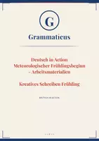 Vorschau - Unterrichtsreihen - Deutsch in Action - Frühlingsgeschichten – Kreatives Schreiben Schreibwerkstatt: planen, schreiben & überarbeiten - 5./6./7./8. Klasse / Schulstufe - Deckblatt