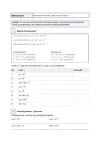 Vorschau - Arbeitsblätter - Binomische Formeln - Übungen zu allen binomischen Formeln - Arbeitsblatt mit Lösungen - Deckblatt