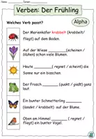 Vorschau - Arbeitsblätter - Übung Verben / Verbformen "Der Frühling" Dreifach differenziert - DaZ / Deutsch - Seite 3