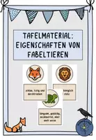 Vorschau - Präsentationen/Tafelbilder - Tafelmaterial: Eigenschaften von Fabeltieren - Deckblatt