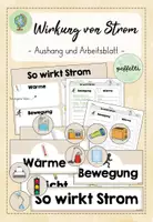 Vorschau - Arbeitsblätter - Wirkungsweise von Strom - Aushang und Arbeitsblatt - Deckblatt