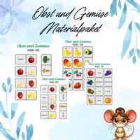 Vorschau - Spiele - Obst und Gemüse: Domino und Memory / Klasse 1 - 4 - Deckblatt
