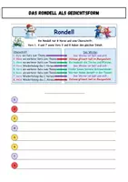 Vorschau - Arbeitsblätter - Gedichtformen kennenlernen & eigene Gedichte schreiben (Elfchen, Rondell, Akrostichon, Haiku, Sinnesgedicht) - Seite 2
