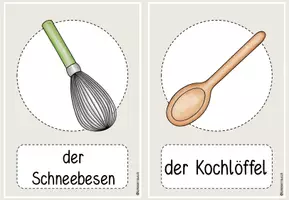 Vorschau - Präsentationen/Tafelbilder - Bild- und Wortkarten Küche/backen / DAZ/ Anfangsunterricht - Seite 3