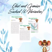 Vorschau - Arbeitsblätter - Obst und Gemüse: Suchsel / Klasse 1 - 4 - Deckblatt