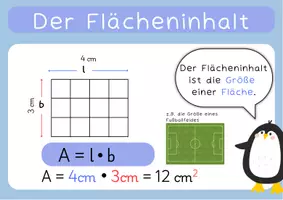Vorschau - Merkblätter - Flächeninhalt Umfang Plakat Merkblatt - Deckblatt