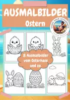 Vorschau - Mal- und Bastelvorlagen - 8 Ausmalbilder für Ostern – Osterhase & Co. 🎨 | Grundschule & KiTa - Deckblatt