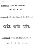 Vorschau - Arbeitsblätter - Leseförderung 1. Klasse – Laut tz - Seite 2