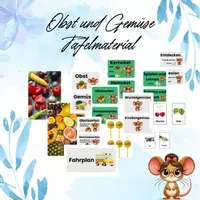 Vorschau - Poster - Obst und Gemüse : Tafelmaterial, Fahrplan / Klasse 1- 4 - Deckblatt