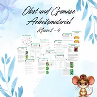 Vorschau - Unterrichtsreihen - Obst und Gemüse: Arbeitsblätter, Infotexte / Klasse 1- 4 - Deckblatt