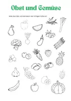 Vorschau - Unterrichtsreihen - Obst und Gemüse: Arbeitsblätter, Infotexte / Klasse 1- 4 - Seite 1