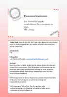 Vorschau - Arbeitsblätter - Pronomen bestimmen (Ausmalbild - Dinos) - Deckblatt