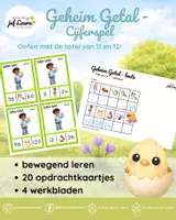 Voorbeeld - Lente - Geheim Getal - Cijferspel - Tafel van 11 en 12 - Voorblad