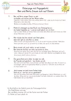 Vorschau - Bildkarten - Ostern Yogagedicht Ben und Berta freuen sich auf Ostern - Seite 1