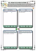 Vorschau - Arbeitsblätter - Social Media -well-known social media platforms - date protection and privacy - using social media - worksheets with solutions (grades 8 9 10) - Seite 1