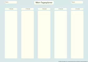 Vorschau - Stundenentwürfe - Visualisierter Tagesplan (5 Std.) - Transparenz & Sicherheit im Schulalltag - Deckblatt