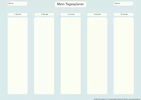 Vorschau - Stundenentwürfe - Visualisierter Tagesplan (5 Std.) - Transparenz & Sicherheit im Schulalltag - Seite 1