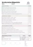 Vorschau - Klassenarbeiten - Bildgeschichte Kompetenzraster, Korrektur Schularbeit - Deckblatt