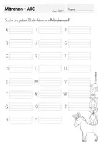 Vorschau - Arbeitsblätter - Märchen Werkstatt - Märchen ABC - Seite 2